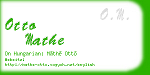 otto mathe business card