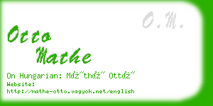 otto mathe business card